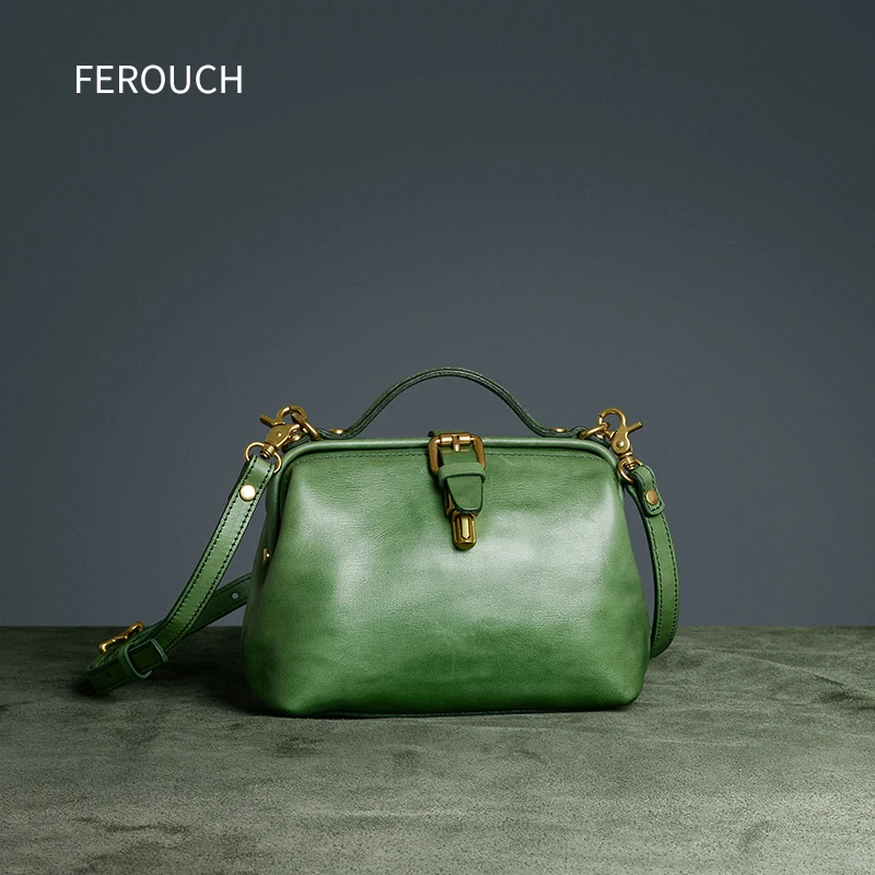 Retro Green Leather Doctor Bag