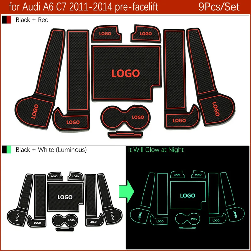 Противоскользящий коврик для Audi A6 C7 2011 2012 2013 затворный слот подставка анти-грязный Салонные подложки