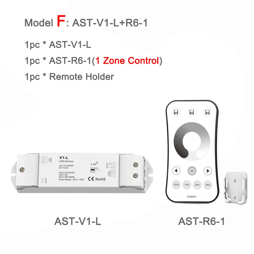 Model F 12В светодиодный диммер, Wifi, ШИМ, RF 2,4G, беспроводной сенсорный пульт, DC 24V 12 V, умный Wifi диммер, контроллер для одноцветной светодиодной ленты - Цвет: Model F