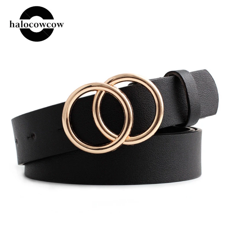 Marca de cinturón negro con hebilla dorada para mujer, cinturones de para mujer, pantalones vaqueros a la moda, cinturones de cintura para mujer 2020|Cinturones de mujer| - AliExpress