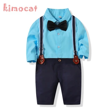 

Kimocat Baby Boy Clothes Set Fashion Gentleman Wedding Suit For Boys Newborn Infant Boy Clothing Party Birthday Kids Costume Set