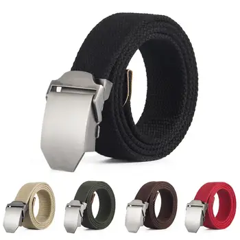 

Casual Men's Canvas Automatic Buckle Belt Solid Color Waist Strap Waistband