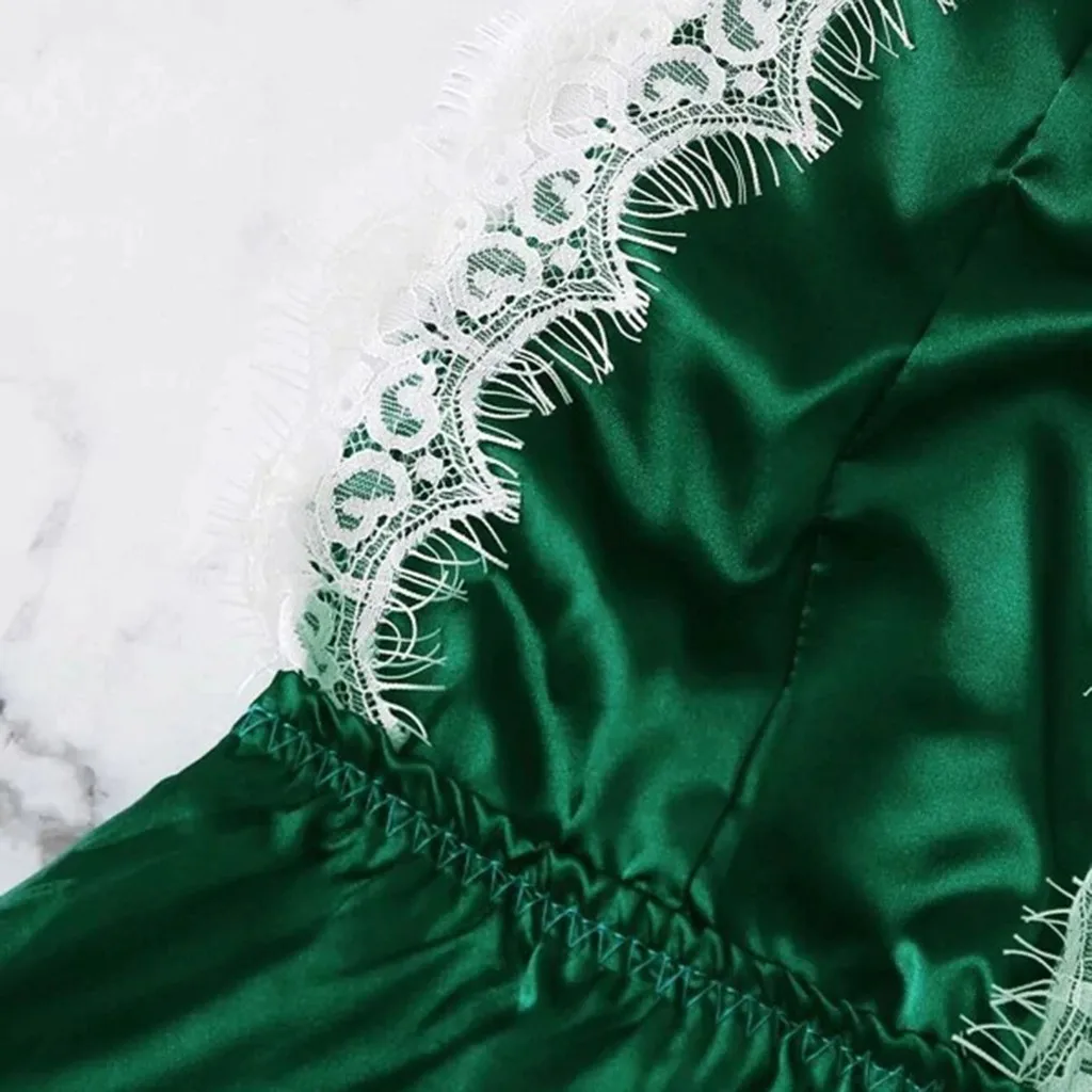 Сексуальное женское белье, женская пижама, атласное Кружевное боди с v-образным вырезом, комбинезон с открытой спиной, пижама, женское белье, пижама