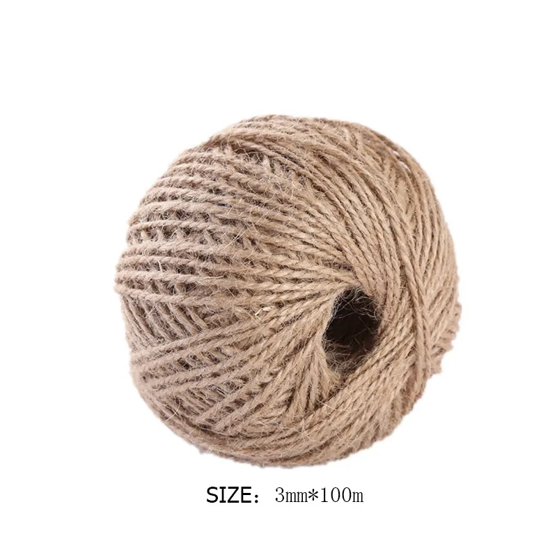 500m Natural Jute Cord Hemp Rope Decoration Photo Album Gift Box Wedding Party DIY Handmade Craft Materials Wholesale Business | Дом и сад