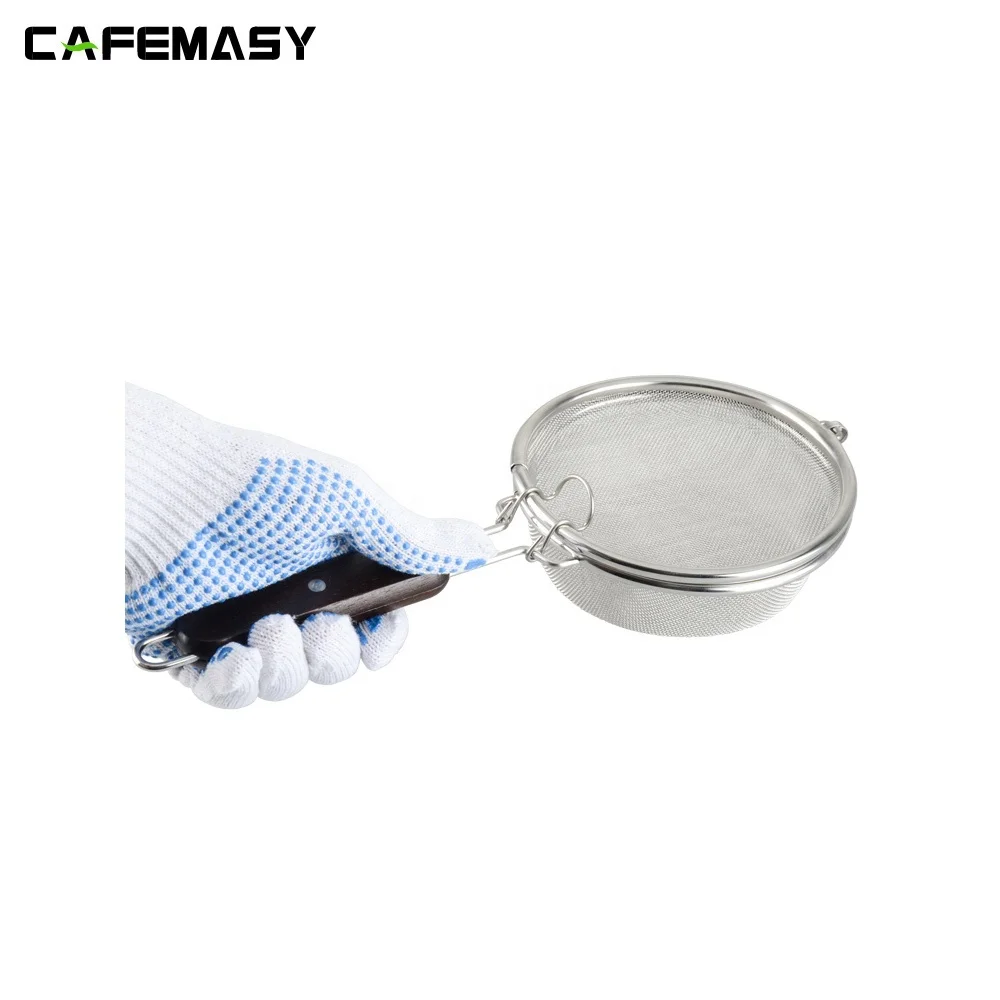 Coffee Tools Stainless Steel Coffee Roaster Wire Mesh with Wood Handle Bean Roaster Net CBN-001 50-100g coffee bean roaster coffee roaster machine