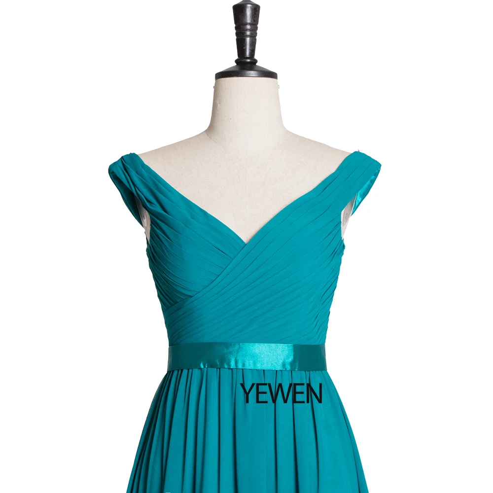 Robe De Soiree элегантное вечернее платье трапециевидной формы с v-образным вырезом и рюшами длинное синее торжественное свадебное платье LT2727