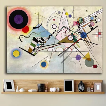 

Wassily Kandinsky Abstract Art HD Canvas Painting Modern Posters and Prints Wall Art Pictures for Living Room Home Decoration