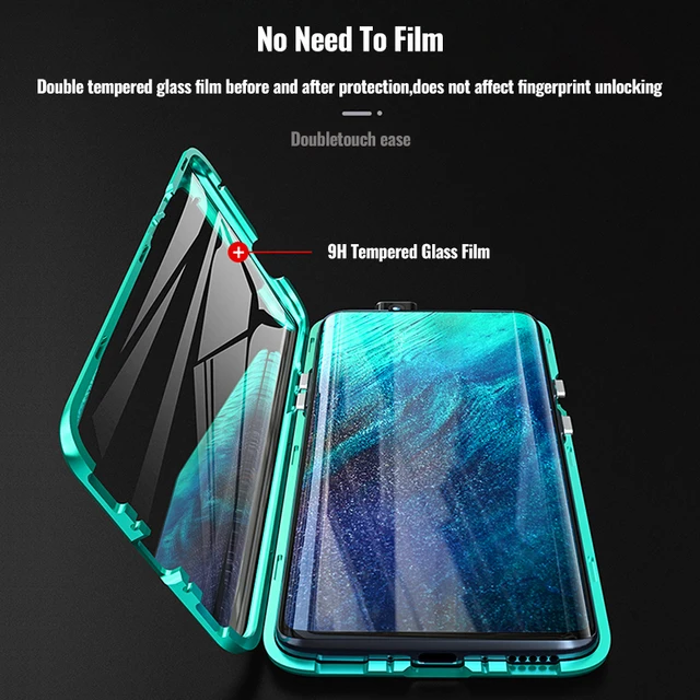 double sided magnetic glass case for oneplus nord