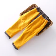 Детские штаны плотные штаны с начесом для мальчиков Детские эластичные вельветовые штаны на осень и зиму для маленьких детей