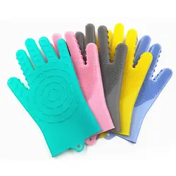 2 шт. Волшебные силиконовые моющиеся перчатки для посуды латексные перчатки кухонные аксессуары для мытья посуды бытовые инструменты для