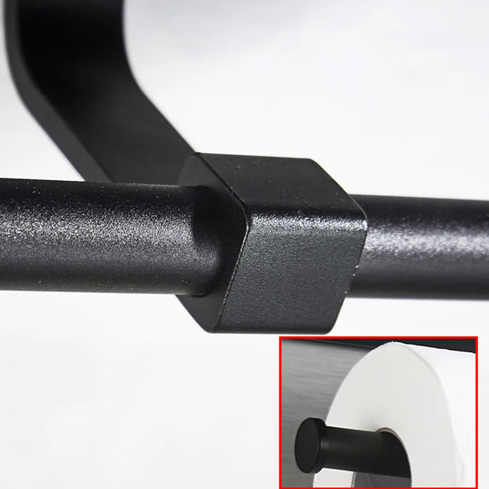 

Decoration Thickened Bathroom Aluminum Tissue Holder Adhesive Wall Mounted Removable Home Rust Proof Punch Free Double Slot