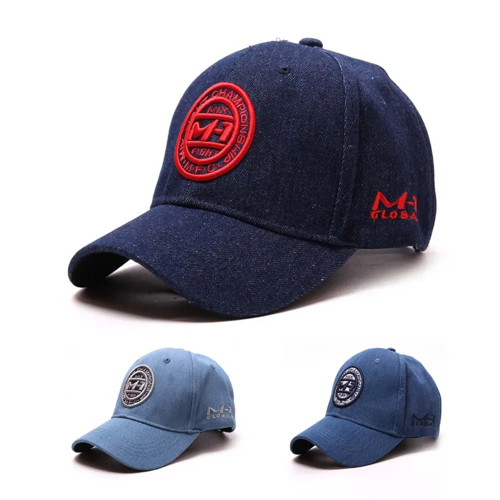 Спортивная Кепка для бега для женщин и мужчин, хлопковая джинсовая кепка с вышитыми цветами, модная бейсболка с надписью, кепка для улицы