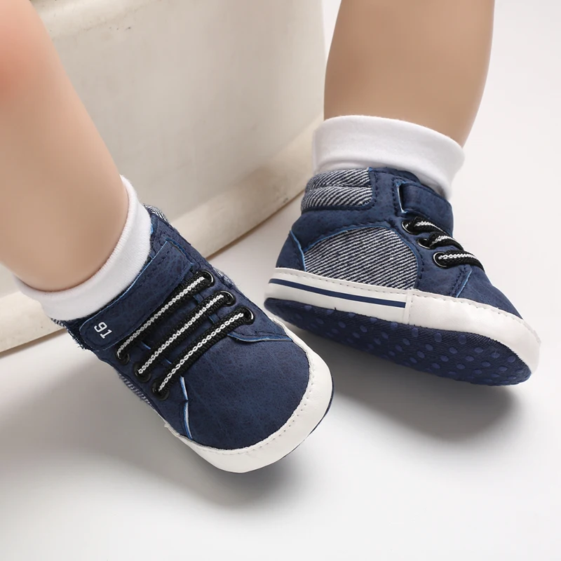 

Baby Boys Girls Sneakers New Fashion Leather Sports Crib Soft First Walker Shoes First Walkers For 0-18month