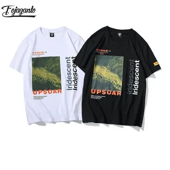 

FOJAGANTO Fashion Brand Men T Shirts 2019 Summer Male Pattern Print Tee Shirts Tops Men's Short Sleeve Harajuku T-Shirt