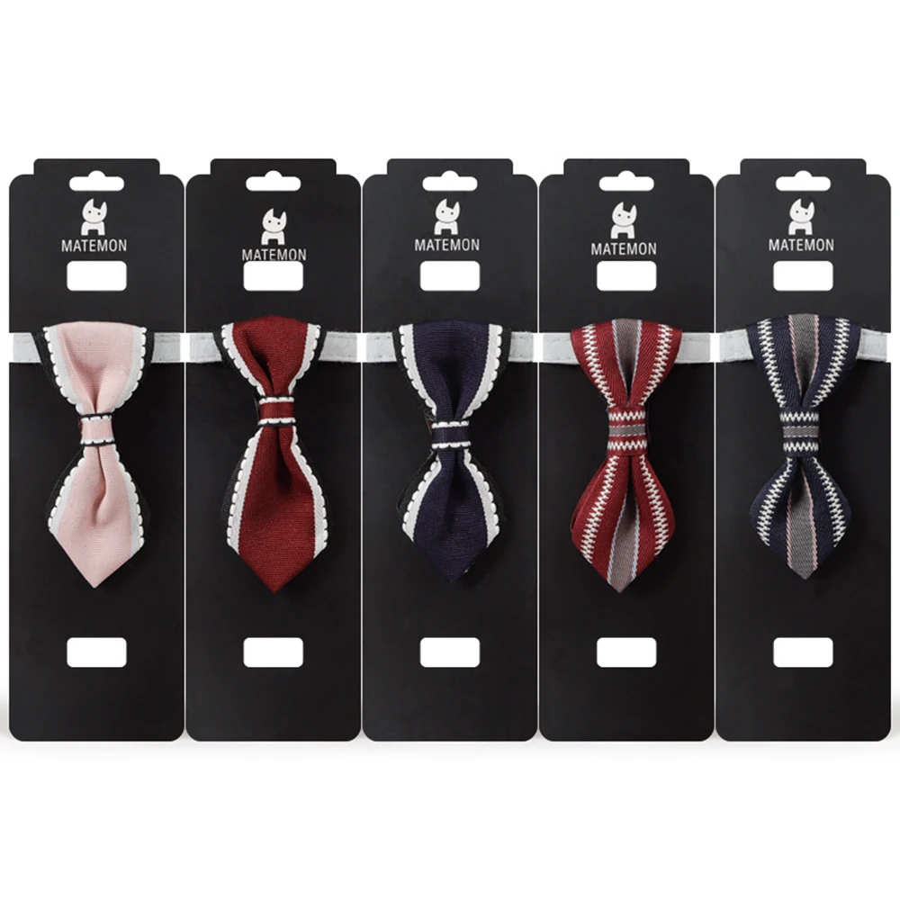 

1 pcs Adjustable Soft Oxford Puppy Collars Pet Collars With Bells Gentleman Tie Necklace Collar For Little Pet Dogs Cat