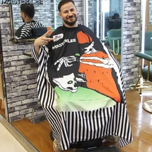 Большой размер 165x145 см парикмахерские накидки Салон Парикмахерская Резка волос Водонепроницаемая Ткань Салон Парикмахерская мантия накидка Парикмахерская обертка для мужчин