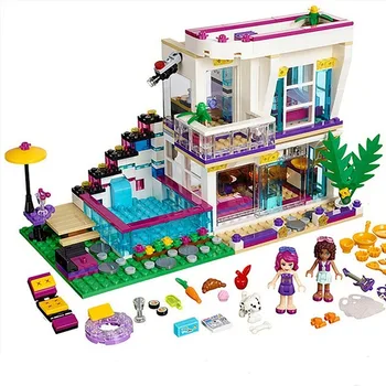 

760PCS Pop Star Livi's House Building Block Compatible Lepining Friends Girls DIY Figures Bricks Educational Toys Childre