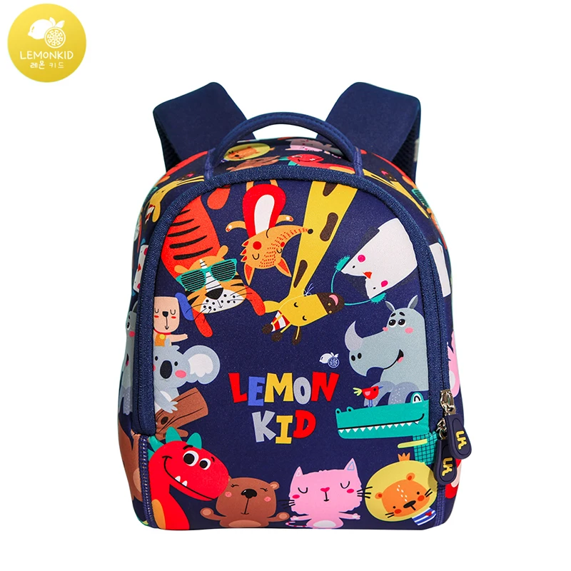 Lemonkid, четыре цвета, детская школьная сумка, сумка для детского сада, мультяшный животный узор, школьный рюкзак для счастливой девочки