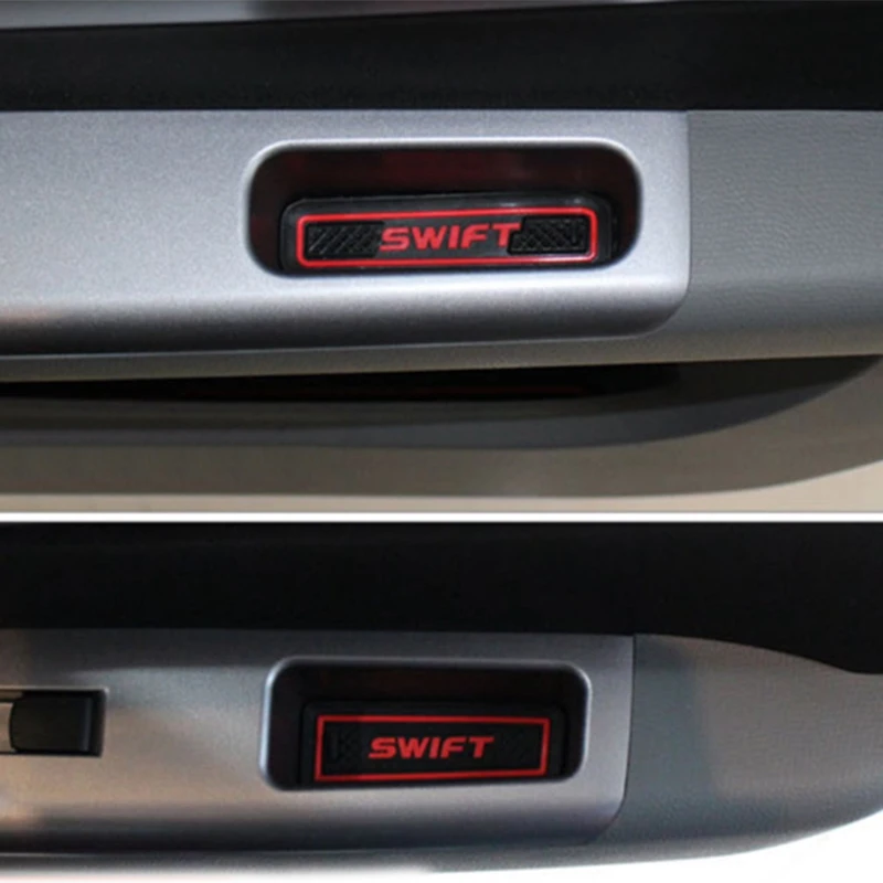 Car Mat for Suzuki Swift 2005 To 2014 Anti Slip Car Door Slot Rubber Latex Groove Mats Interior Cup Cushion Car-Styling car non slip mat,non slip mat