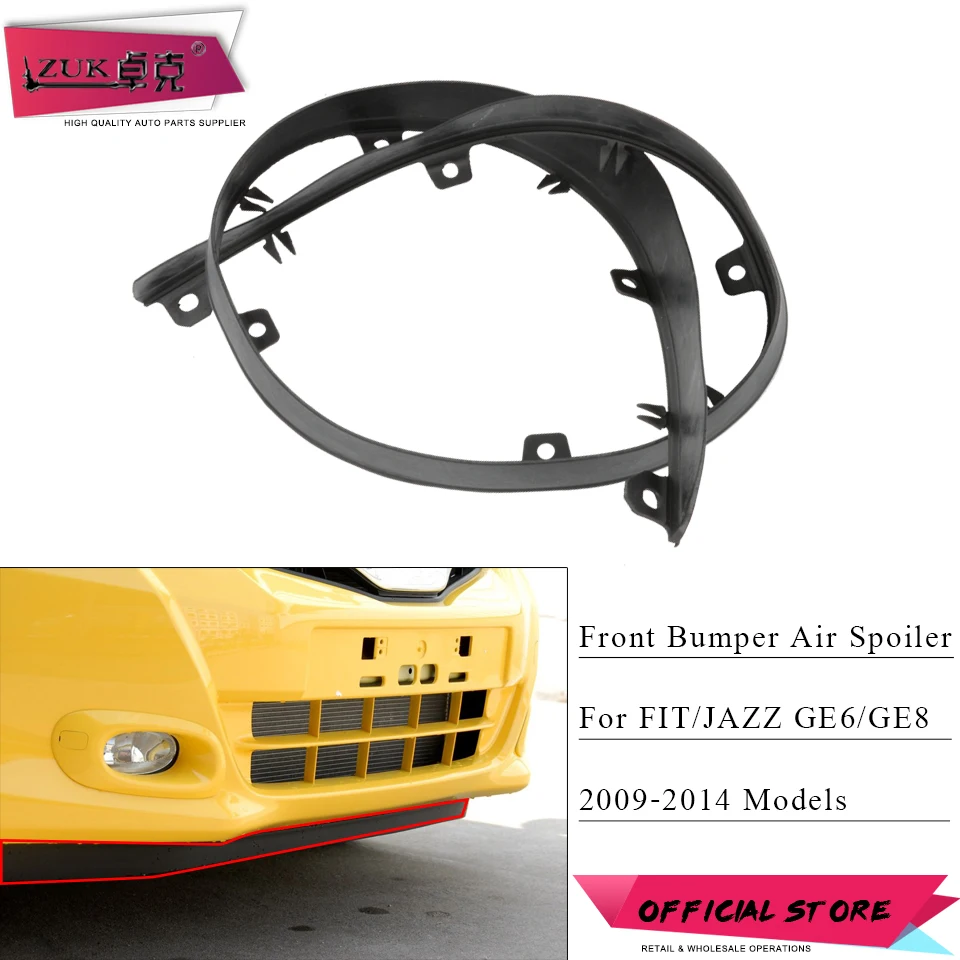 Передний бампер ZUK воздушный спойлер SPLR для HONDA FIT JAZZ 2009 2010 2011 2012 2013 GE6 GE8 Стайлинг