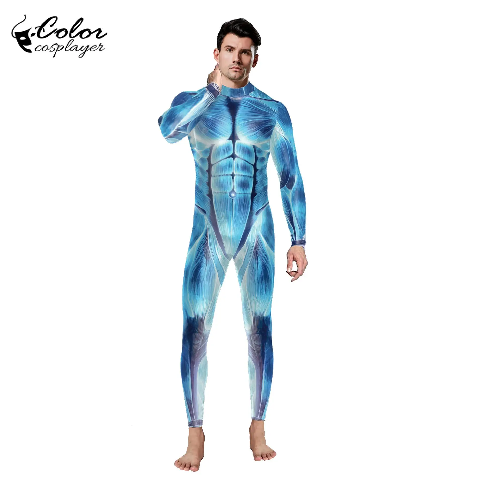 Attacking Giant Men Human Body Muscles Movie Cosplay Costume Zentai