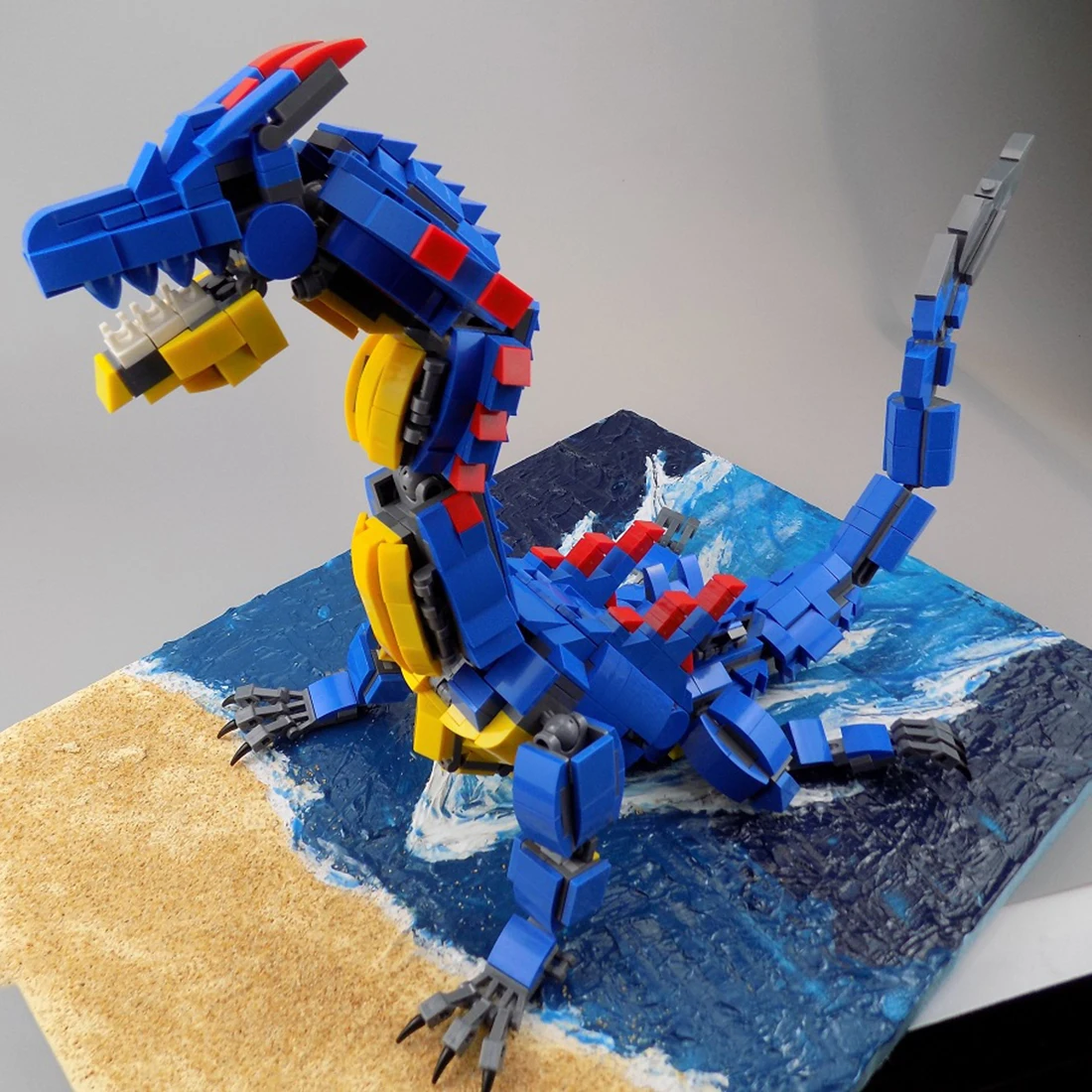 891 шт. MOC гигантский Монстр морской дракон модель сборки маленькая частица строительные блоки обучающая игрушка набор строительство и строительство