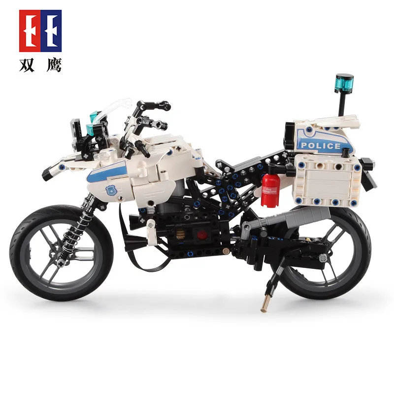 

DIY CaDA 539PCS Building Blocks Polices Patrol Electric Motorcycle Military Technic SWAT Series Bricks City Toys for Kid