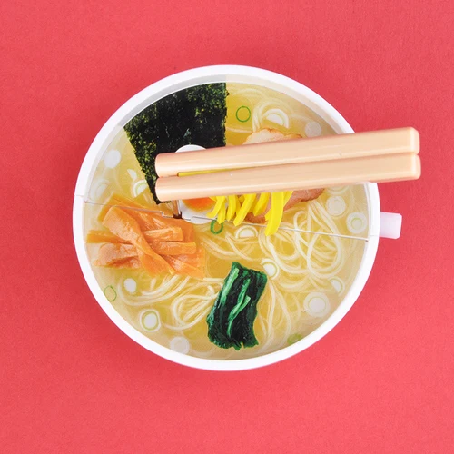 Japan IKIMON Kitan Gashapon Capsule Toys Creative Table Ornaments Decoration Food Toy Moving Ramen c
