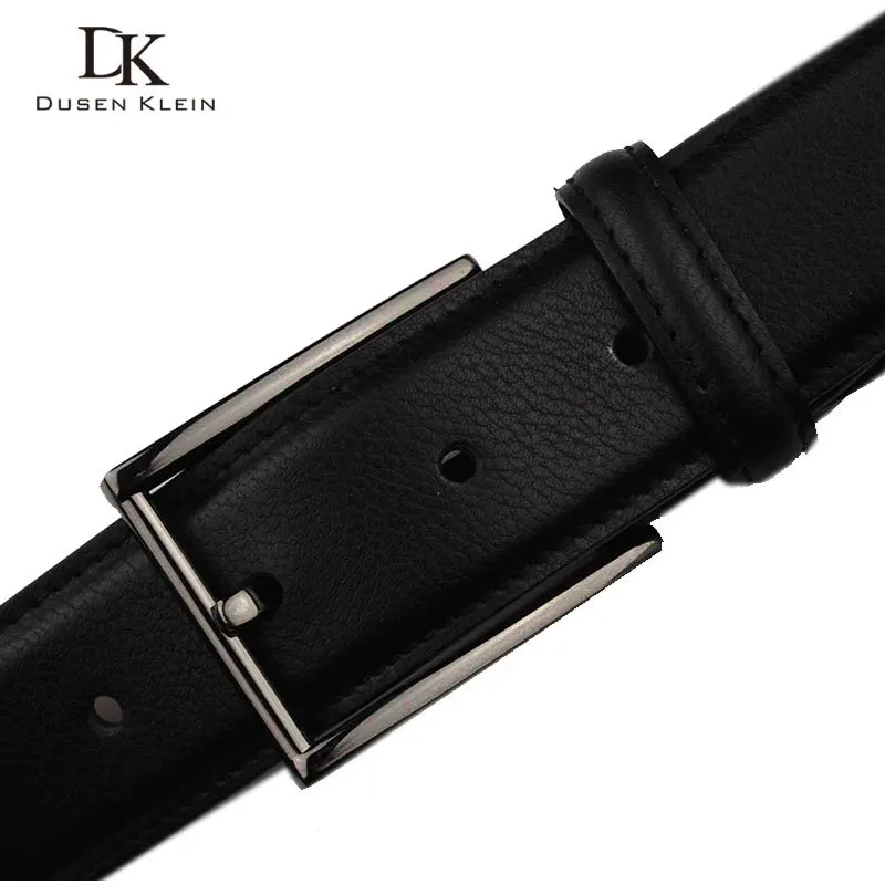 

Top Quality Brown Leather Designer Belts for Men Vintage Metal Pin Buckle Men's Belt Fashion Male Strap Business DK-R204