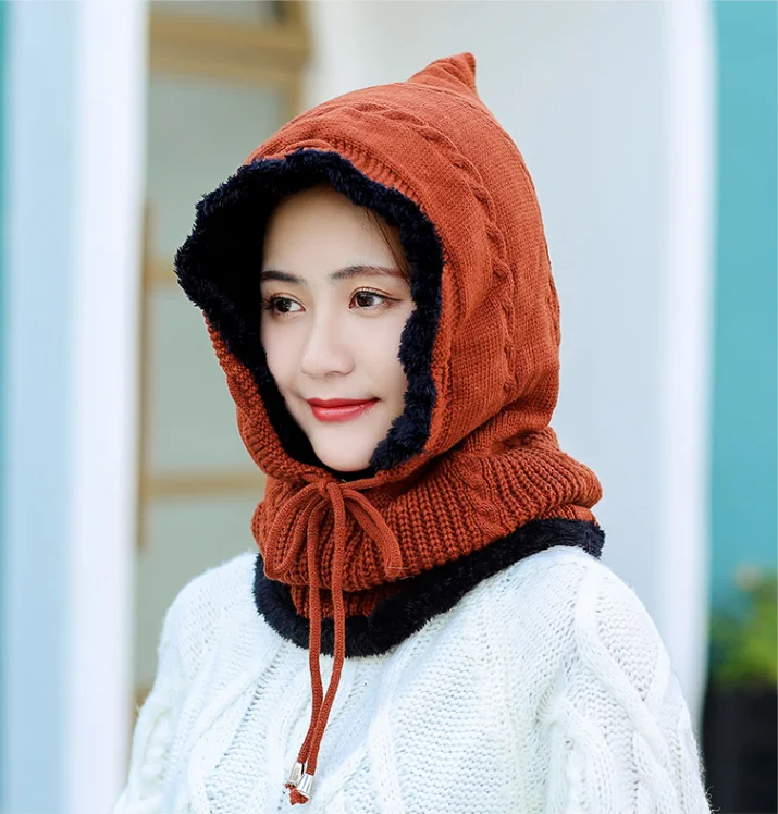 Зимняя вязаная шапка бини женский шарф Skullies Beanies Зимние шапки для мужчин женские шапки Gorras Bonnet маска брендовые шапки
