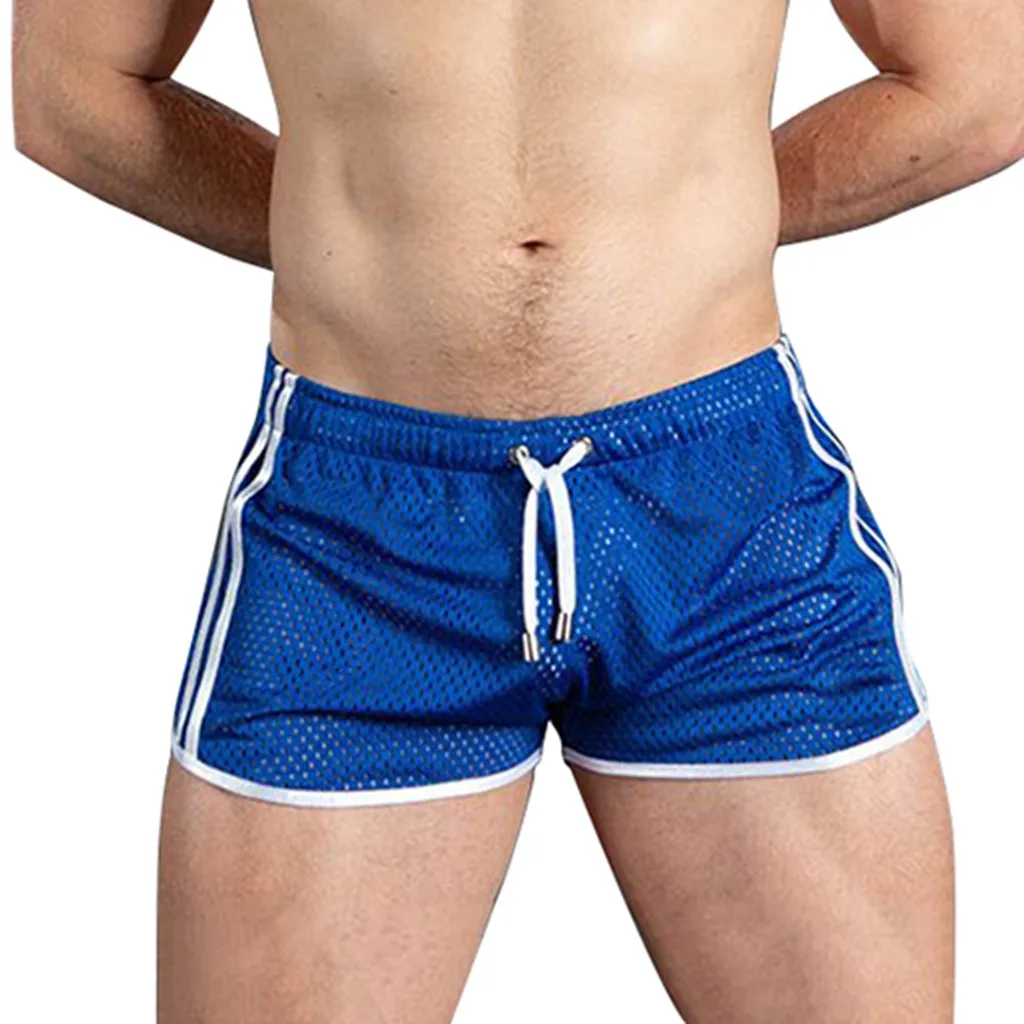Mens Sport Running Shorts Quick Dry Grid Workout Short Pants 2025 Summer Cool Breathable Mesh Men Beach Swim Shorts Sweatpants 4