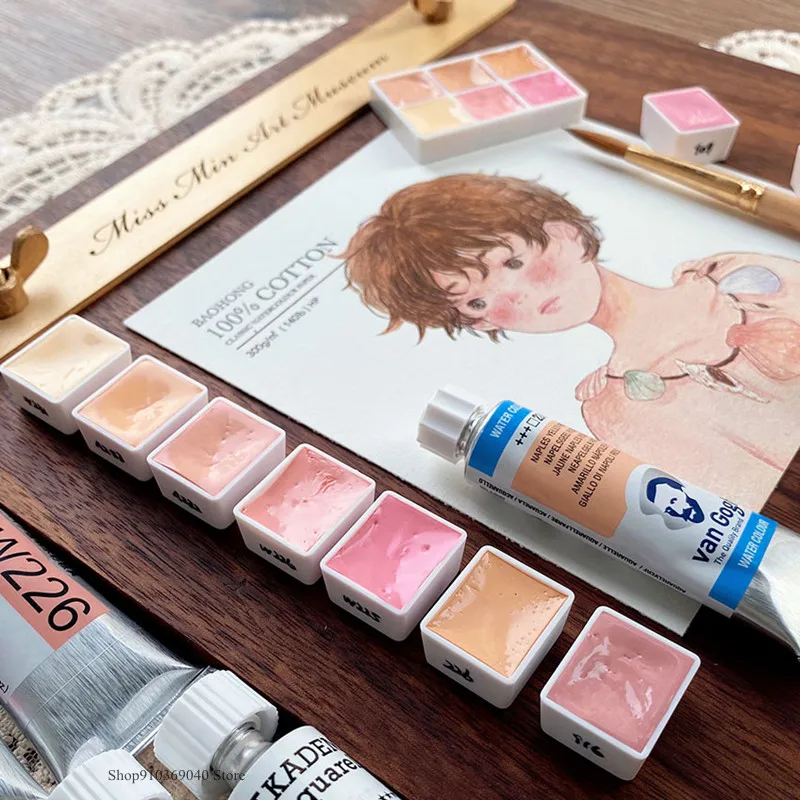 Watercolor Paint Professional Skin Tone Flesh-colored Figure Painting Multiple Skin Tone Watercolor Artist's Art Supplies watercolor painting set watercolor paint watercolor pigment