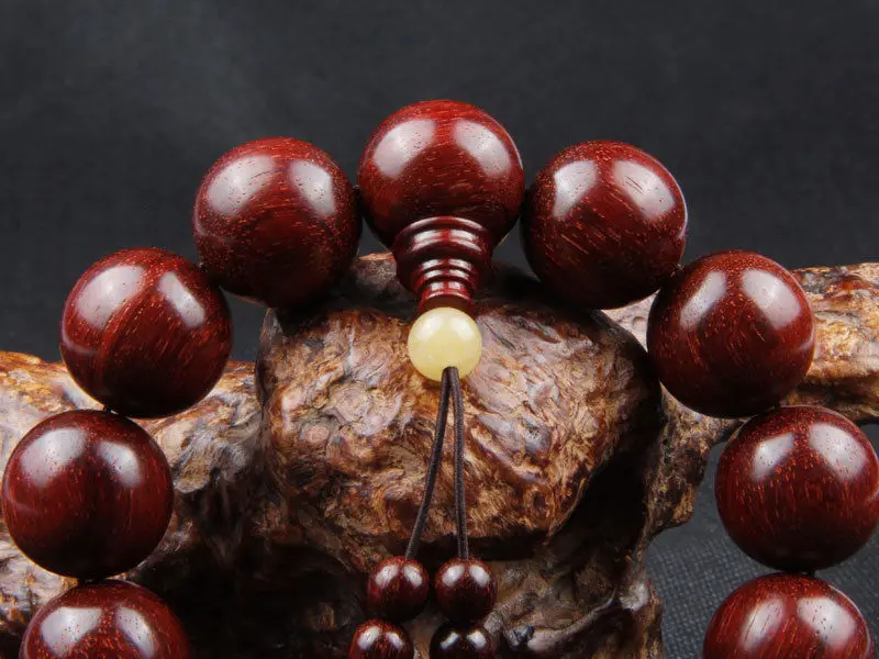 18 мм старая красная сандаловая древесина тибетская буддистская лампа|amulet