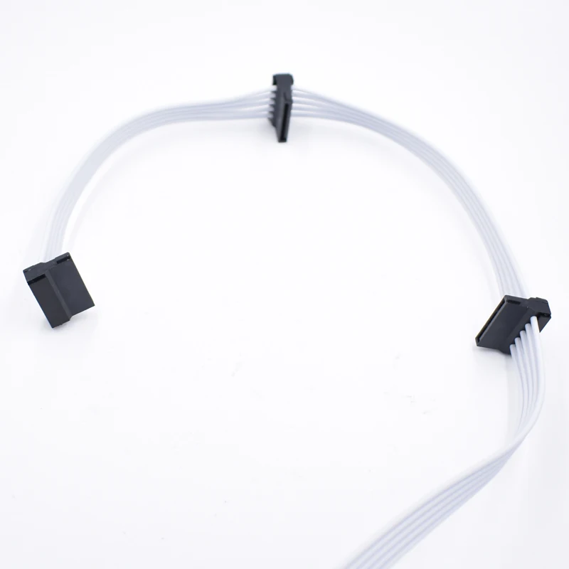 Sata Power Cable White PSU PERIPHERAL&SATA 6PIN to 3* sata port Power supply Cable for Corsair Modular CX650F RGB/RM550/RM650/RM750/RM850/RM1000