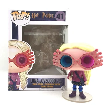 

Pop Movie Harri Potter Character Luna Lovegood with Glasses 10cm Vinyl Doll Action Figure Collection Model Toys with Retail Box