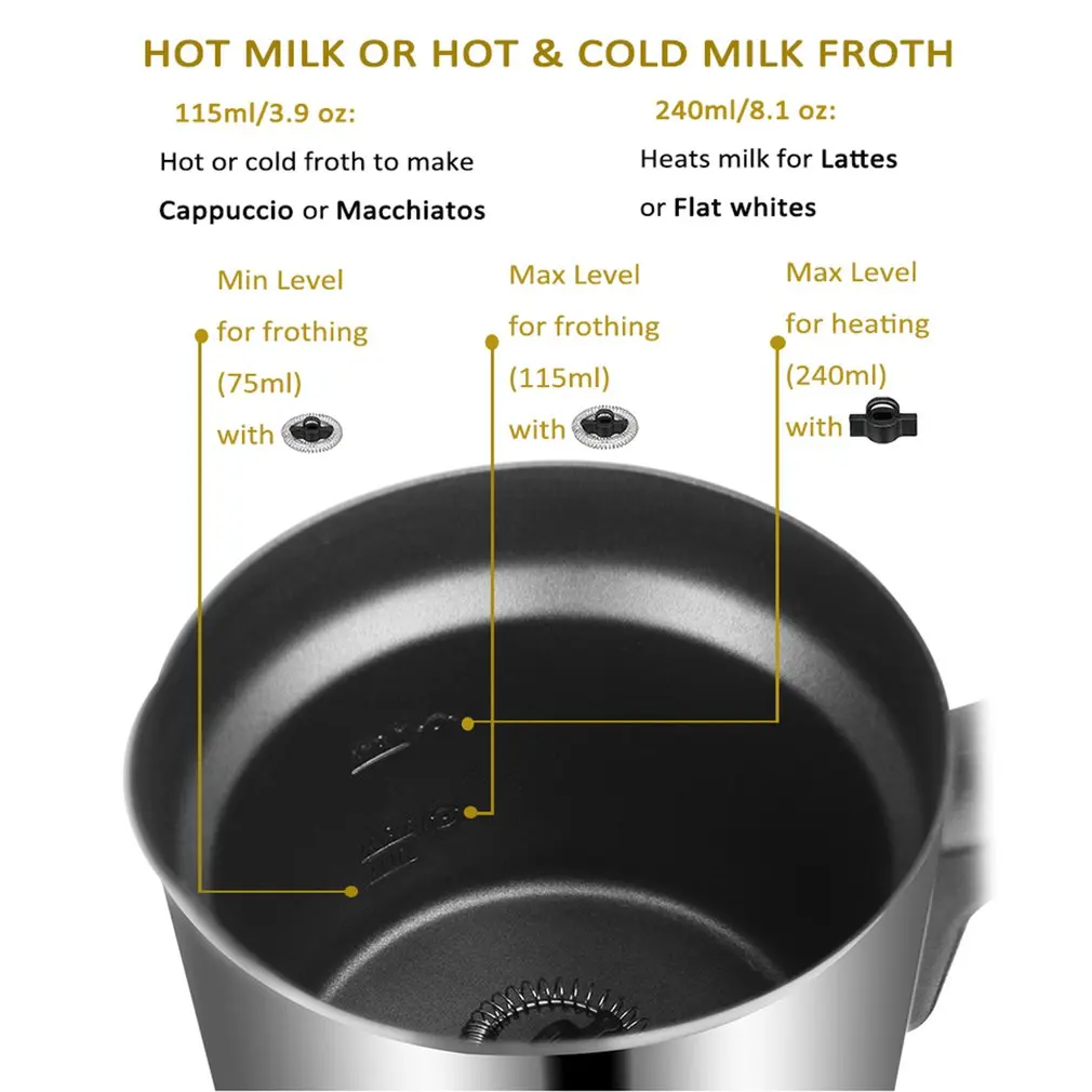 Автоматическая Доильная машина для горячего и холодного кофе, электрическая Доильная машина для домашнего теплого молока, вспенивающая машина