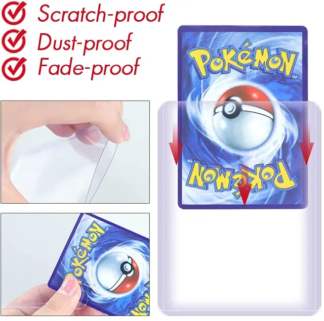 Pokemon Transparent Card Sleeves Playing Game Album Pokémon Map Collectors Alone protection Holder Folder Loaded List toys 5
