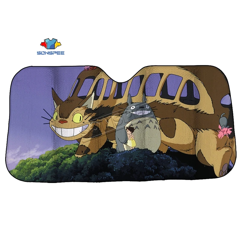 21 3D печать Hayao Miyazaki Animationg Мой сосед Тоторо солнцезащитные очки Авто ветровое стекло тенты автомобиля Защита от солнца на переднее стекло крышка - Цвет: 21