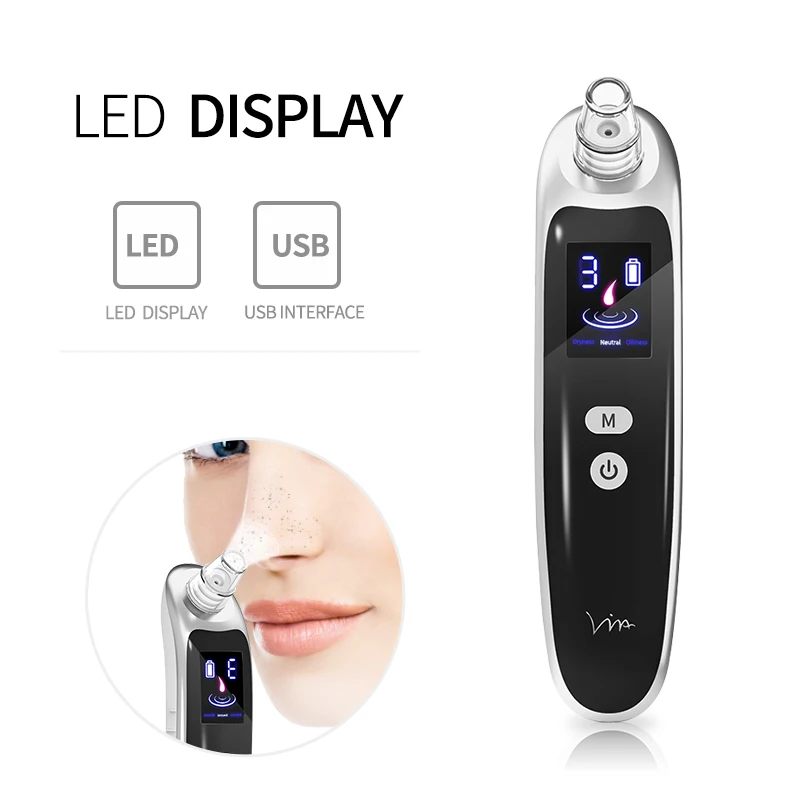 Vacuum Blackhead Remover Black Head Pore Cleaner Acne Pimple Tool Blackheads Suction Skin Care Machine | Красота и здоровье
