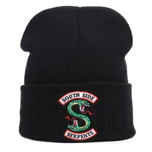 Черные шапки унисекс, зимняя теплая шапка в стиле хип-хоп, Повседневные шапки с манжетами, вязаная Лыжная шапка для женщин и мужчин с вышивкой