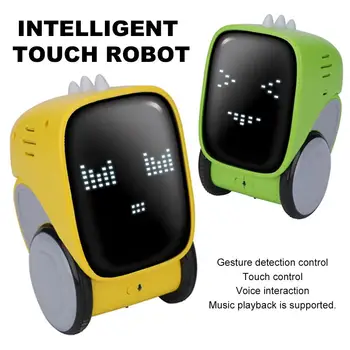 JJRC R16 Smart Robot Touch IR Gesture Control Voice Interaction Dance Music Toy expression Change Intelligent Robots boy Gift ou fs8 multifunction early childhood educational music robot toy w interaction led white pink