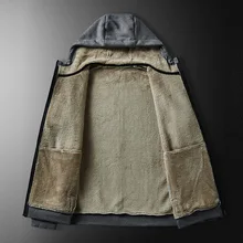 Зимняя уличная утолщенная пуховая рубашка из овечьей шерсти, 5XL, хлопковая ткань, даже шапка, кардиган, для походов, кемпинга, альпинизма, для мужчин, свободная, увеличивающая тепло рубашка