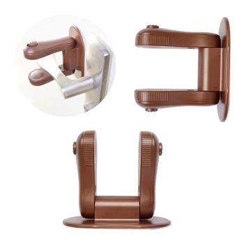 

2pcs Baby Safety Lock ABS Door Lever Locks Child Proof Doors Handles Adhesive Safety Lock Handle Compatible with Standard Locks