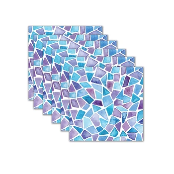 

Lychee Life Multicolor Glass Mosaic Tile Square Mosaic Stick Tile DIY Arts Crafts Making Home Decoration Material