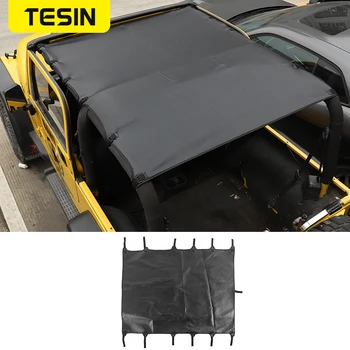

For Jeep Wrangler TJ 1997-2006 Soft Roof Bikini Top Sunshade Cover Anti UV Sun Shade Leather Black Car Exterior Accessories