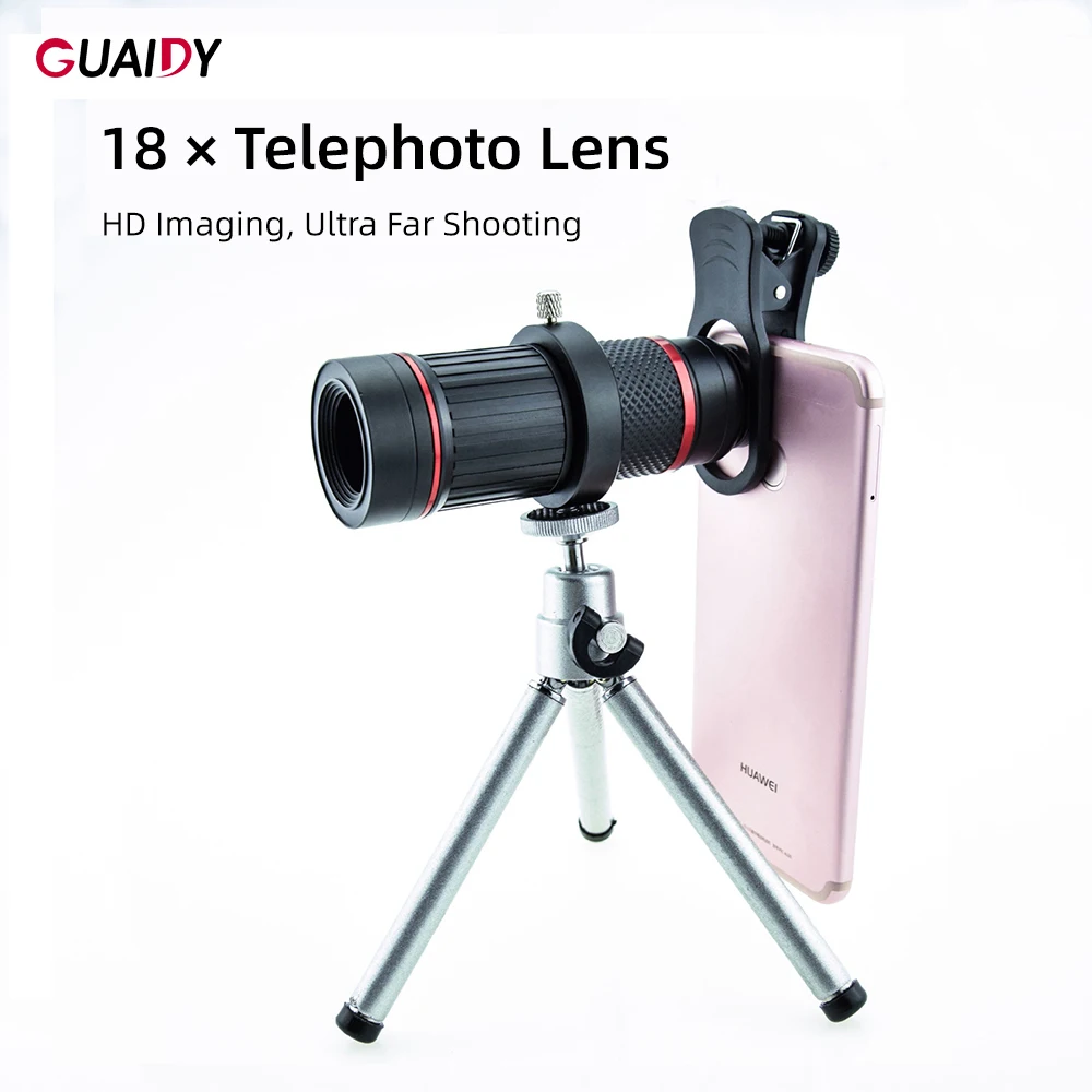 Objectif universel 18X HD pour téléphone Portable, caméra Macro téléobjectif Super grand Angle