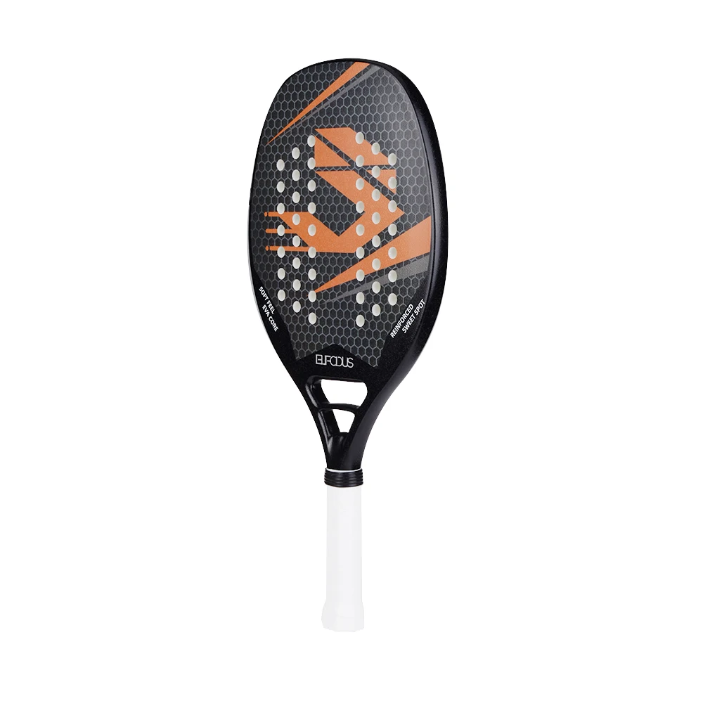 High Quality Rough Surface Carbon and Glass Fiber Beach Tennis Racket with Protective Racquet Cover Bag