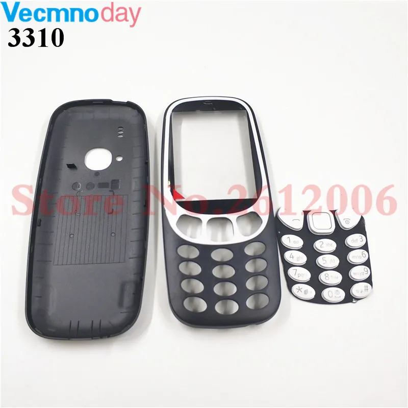 Полный корпус для Nokia 3310 Корпус Крышка+ клавиатура+ задняя крышка батареи
