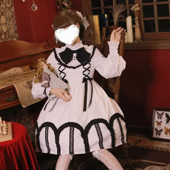 

Gothic palace sweet princess lolita dress vintage falbala bowknot stand high waist victorian dress kawaii girl gothic lolita op