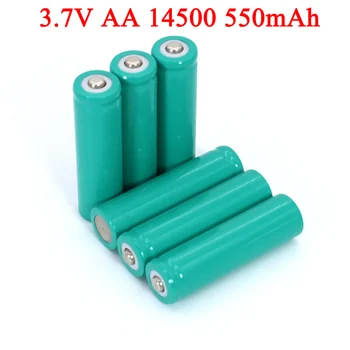 

4pcs 3.7V AA 550mAh Lithium battery INR14500 ternary lithium batteries for temperature gun, remote control, mouse + Pointed